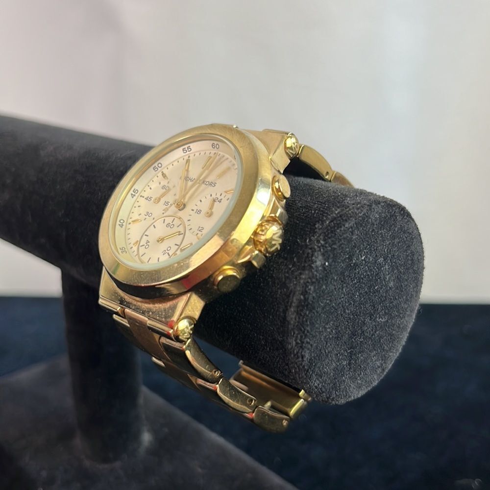 Michael Kors Gold Chronograph Watch - Picture 2 of 9